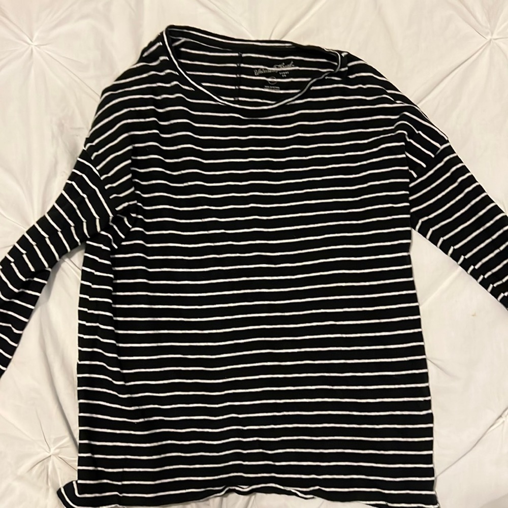 Striped long sleeve top
